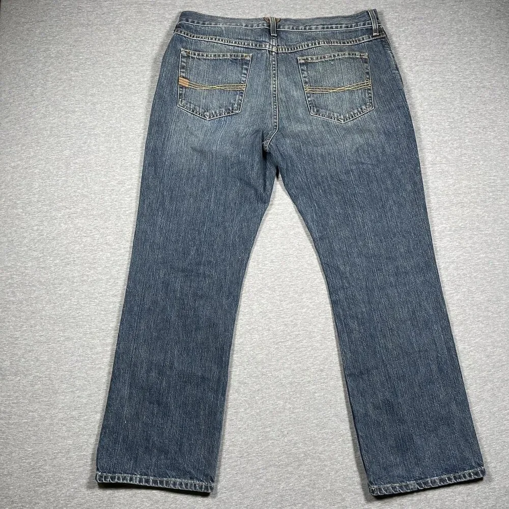 Ariat M2 Jeans Mens 35x29 Blue Medium Wash Relaxed Boot Bootcut Western Cowboy